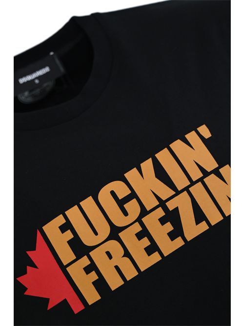 T-shirt in cotone con stampa Fuckin' Freezing DSQUARED2 | S74GD1450 D20020900
